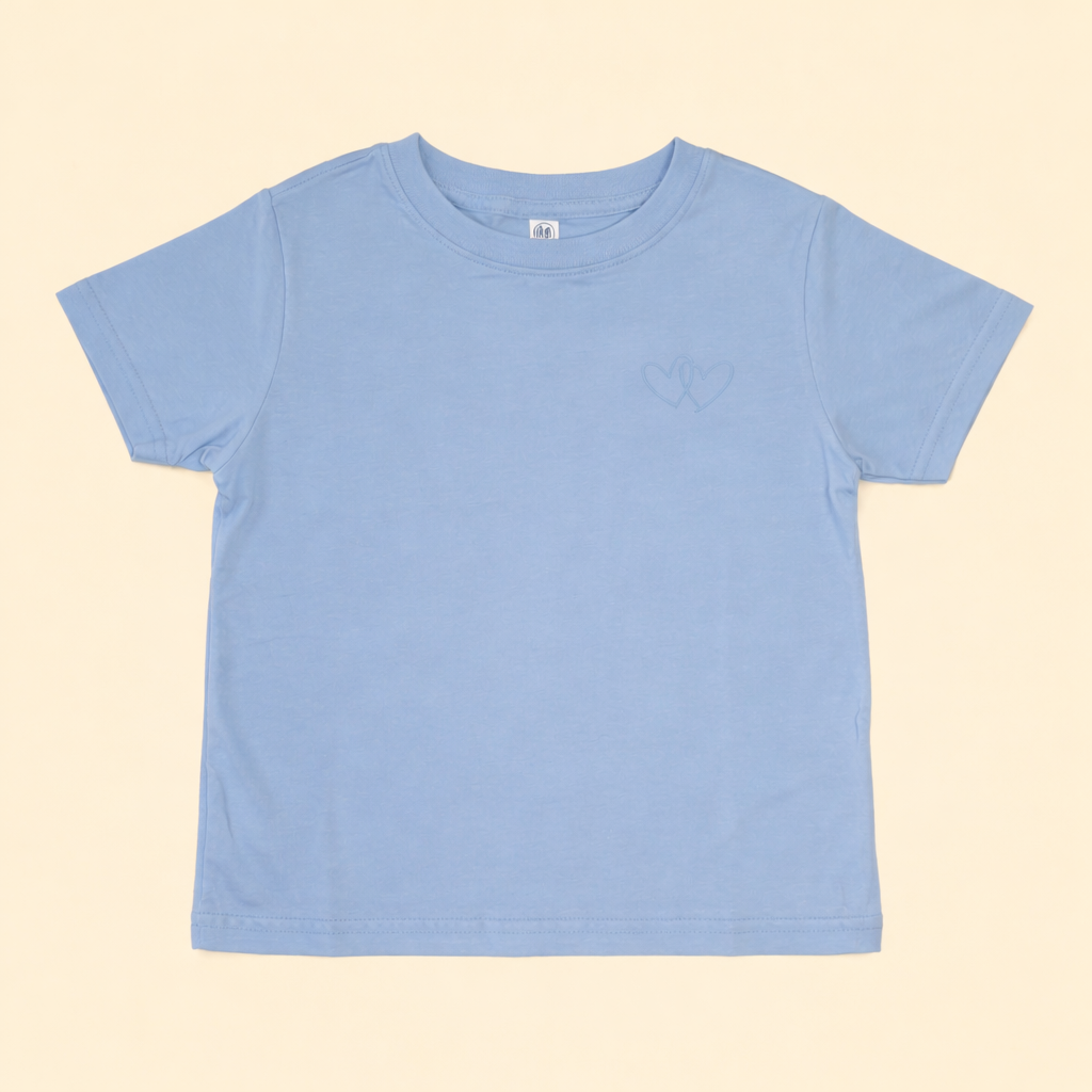 Kids Tee with double heart print