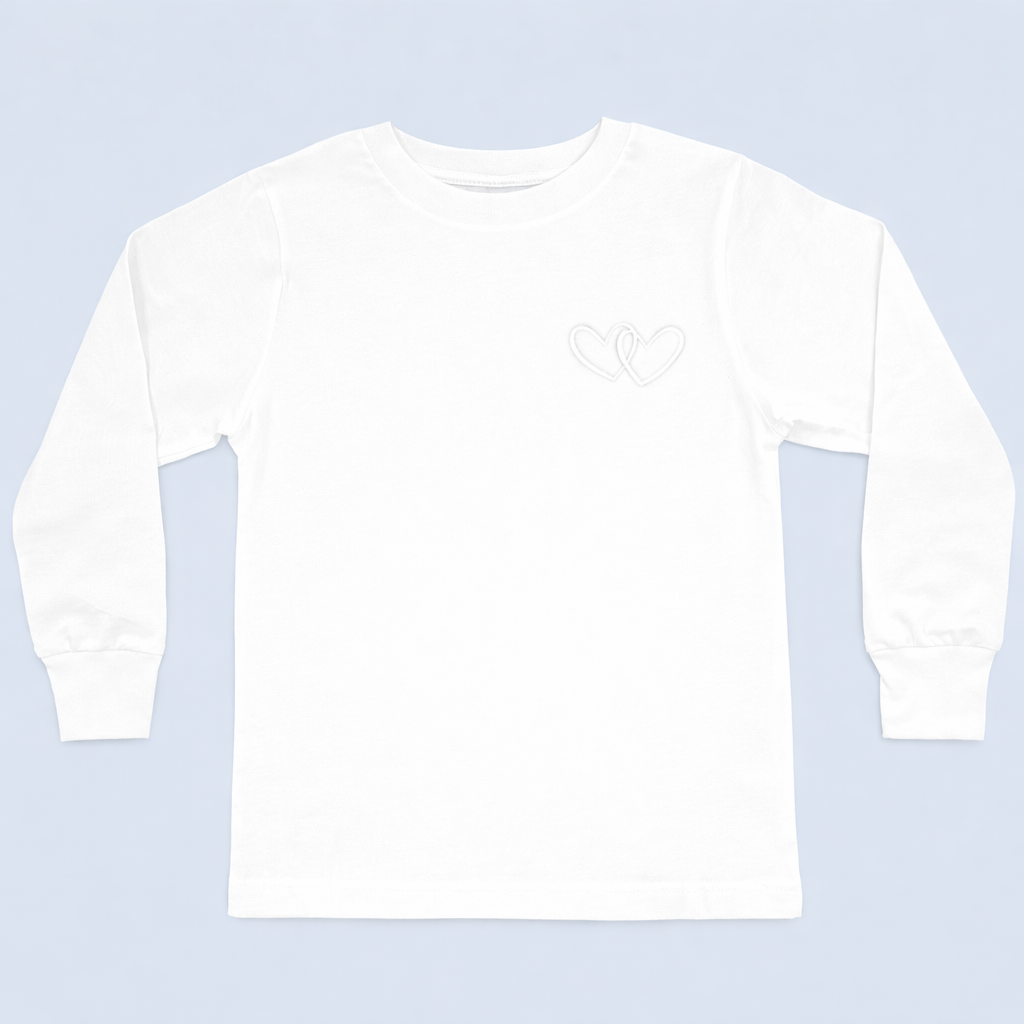 Kids Long Sleeve with double heart print