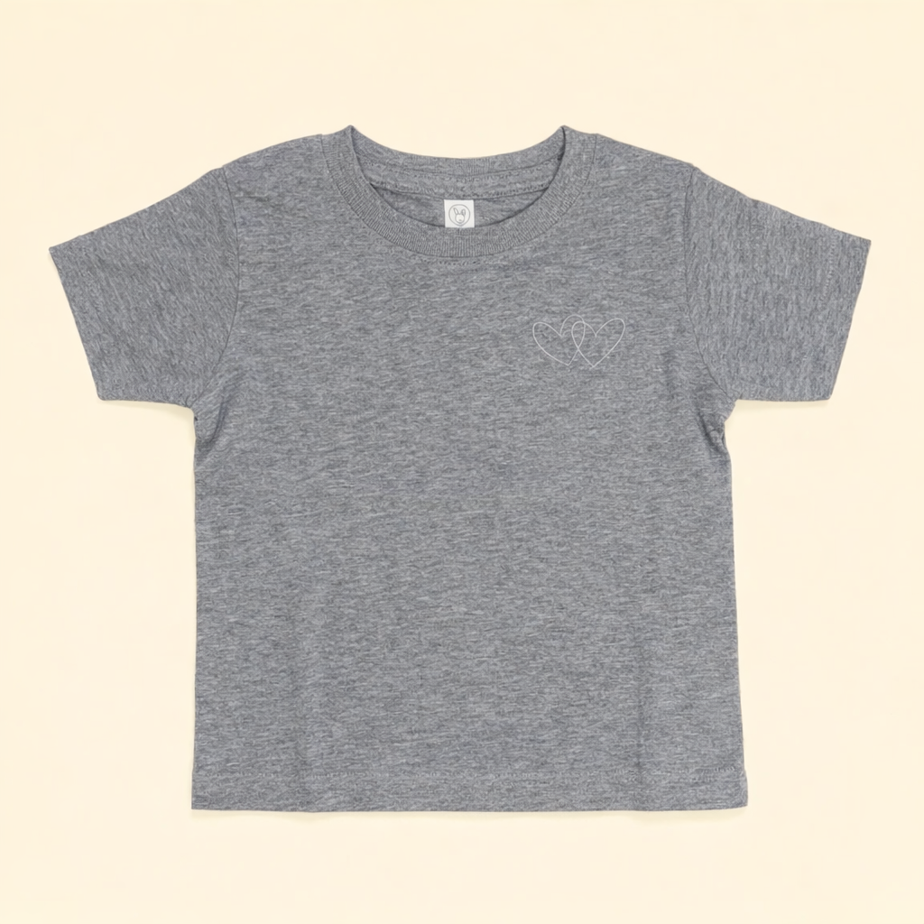 Kids Tee with double heart print