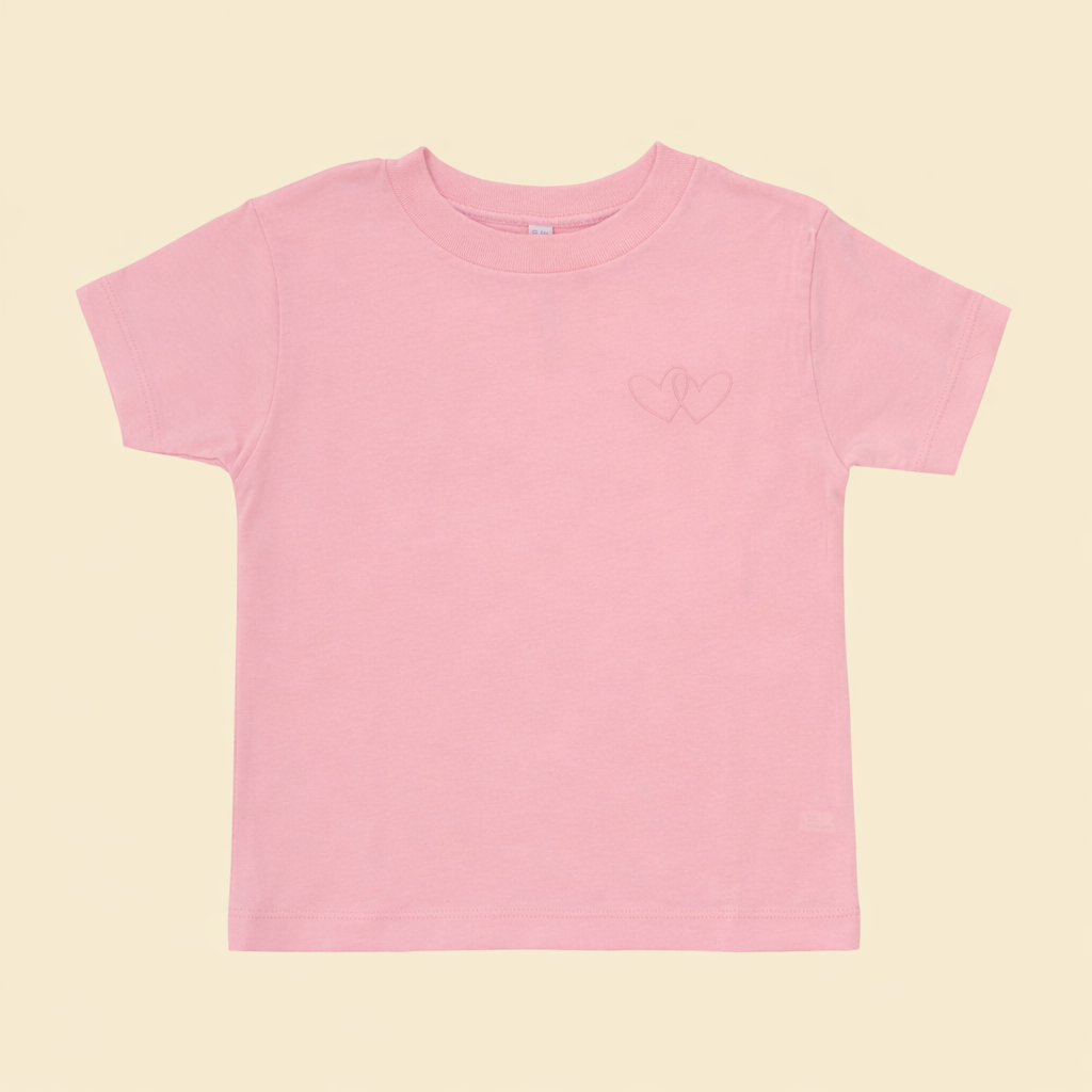 Kids Tee with double heart print
