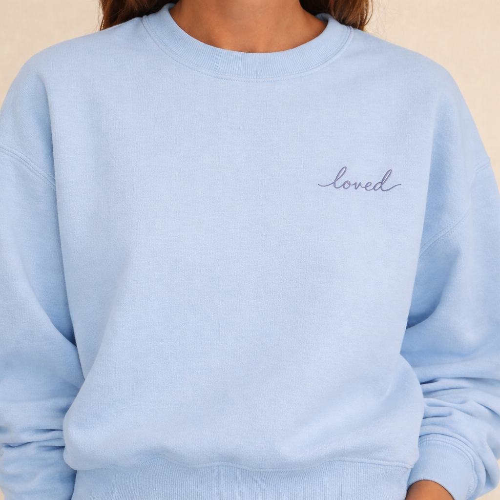 Long sleeved cropped sweatshirt